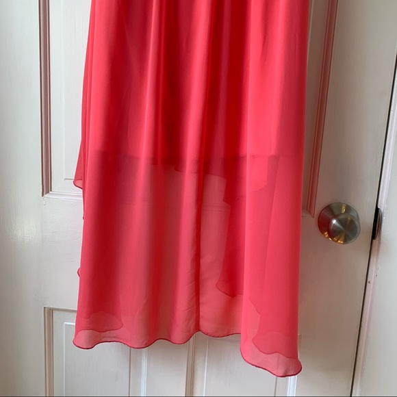 Daniel Rainn XL (Junior Sizing) Bright Coral Dress - Picture 6 of 9
